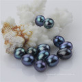 Snh Black Color Natural Loose Teardrop Pearl Beads